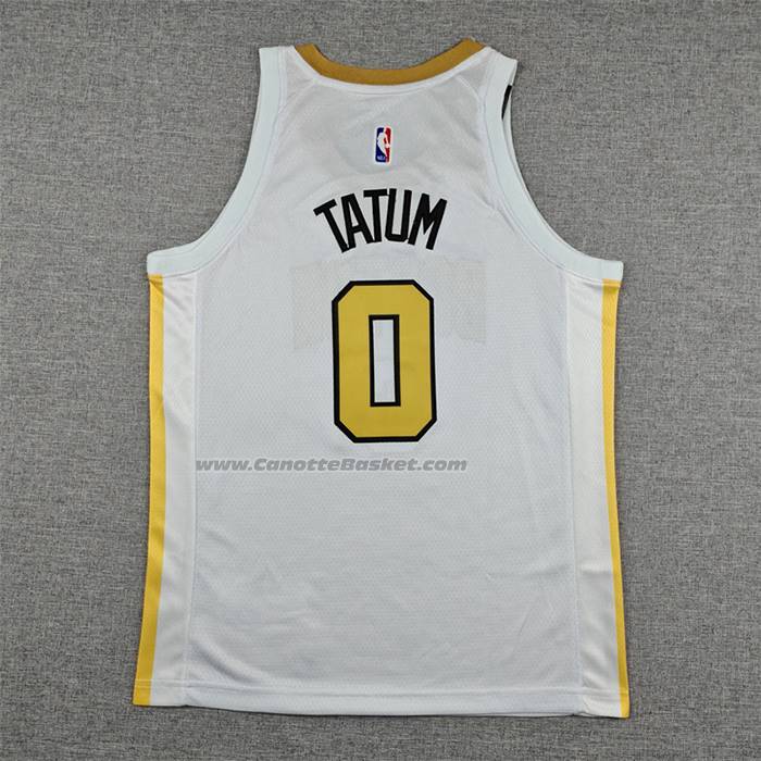 Maglia Bambino Boston Celtics Jayson Tatum No 0 Citta 2025-26 Bianco